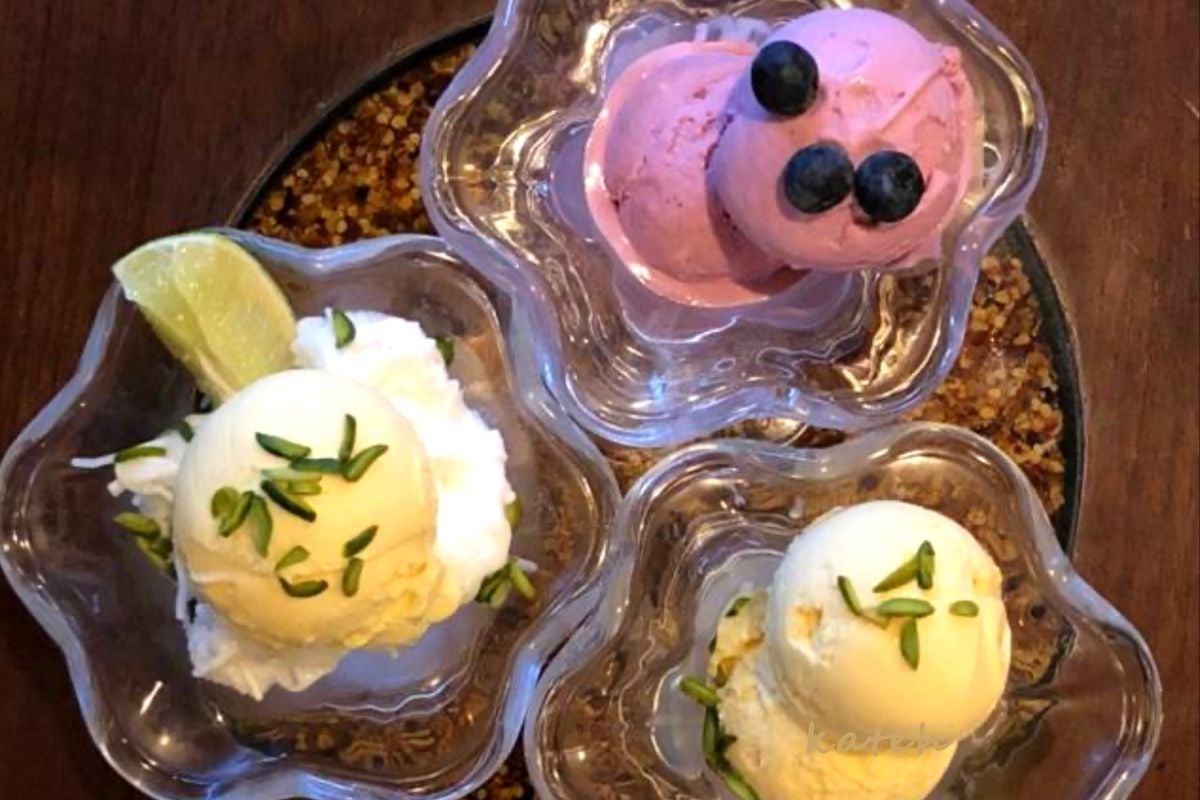 Homemade Persian Saffron Ice cream