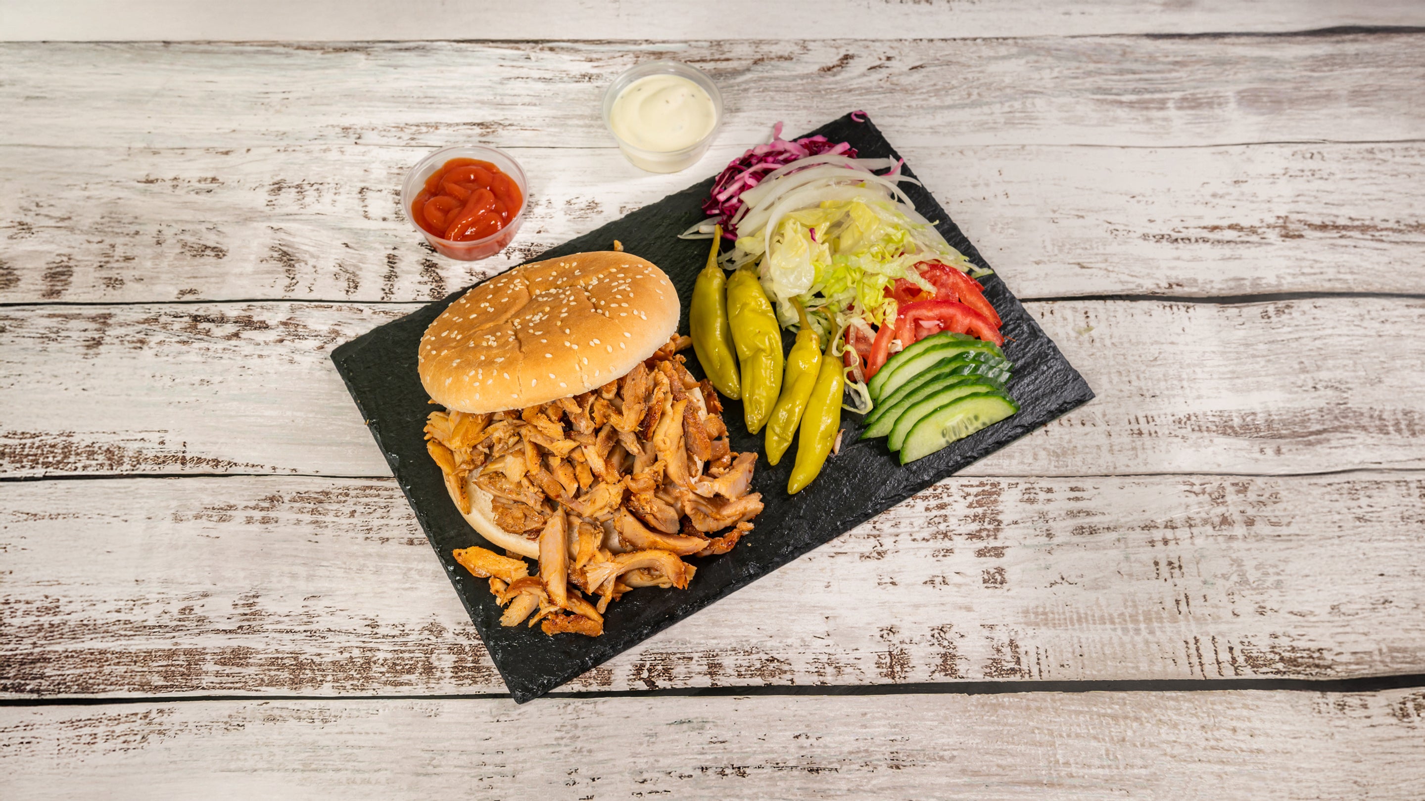 Special Chicken Burger with Chicken Doner