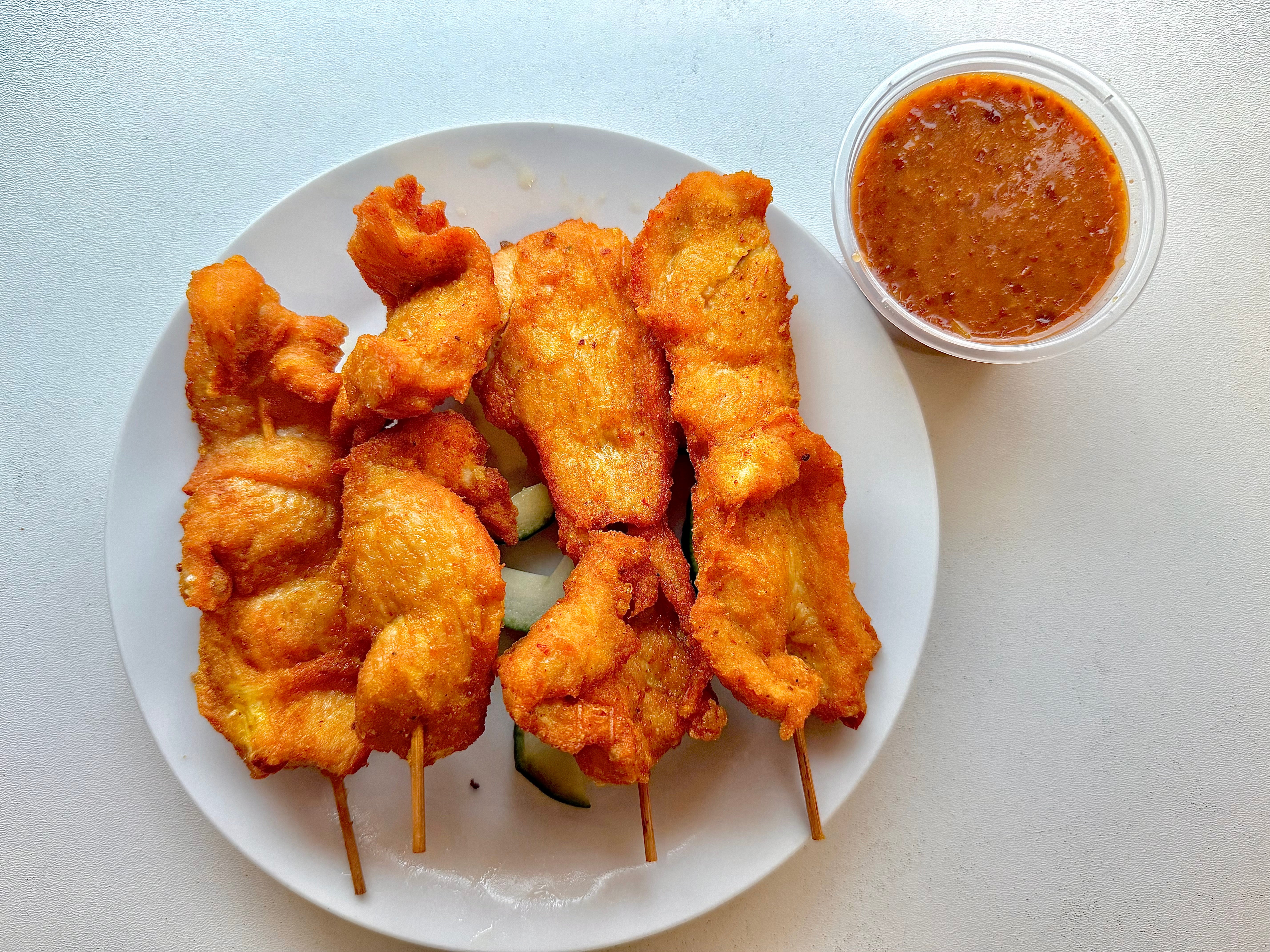 Satay Chicken on Skewers (4) 串介
