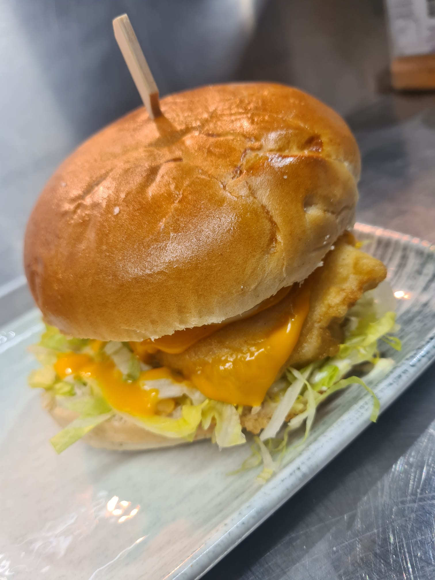 Fillet Fish Burger with Chips