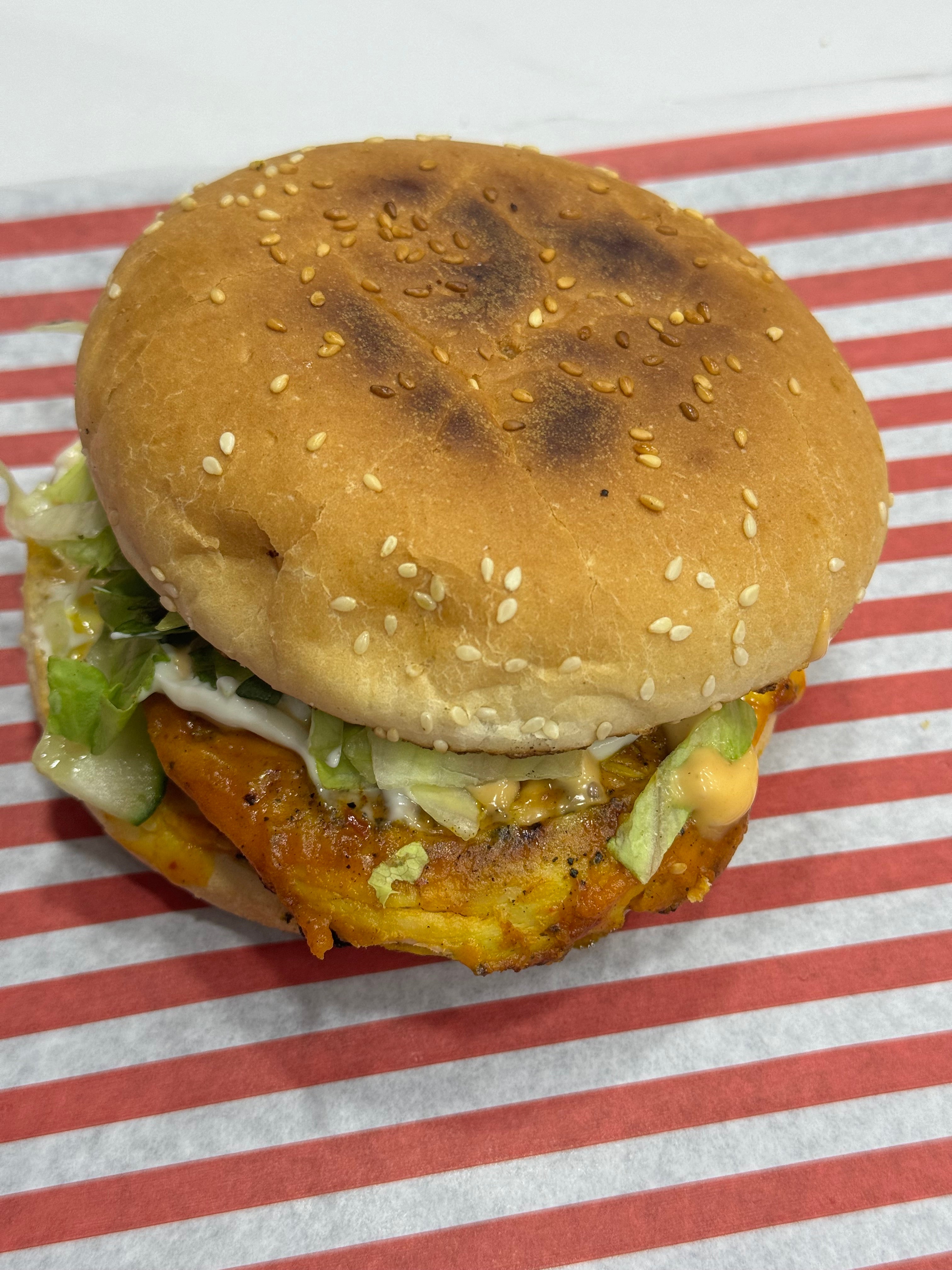 Peri peri chicken burger