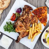 half Grilled chicken