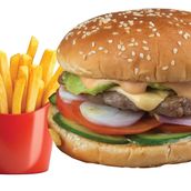 Grilled Beef Burger With Chips