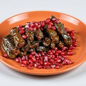 Mini Vine Leaves With Pomegranate Molasses