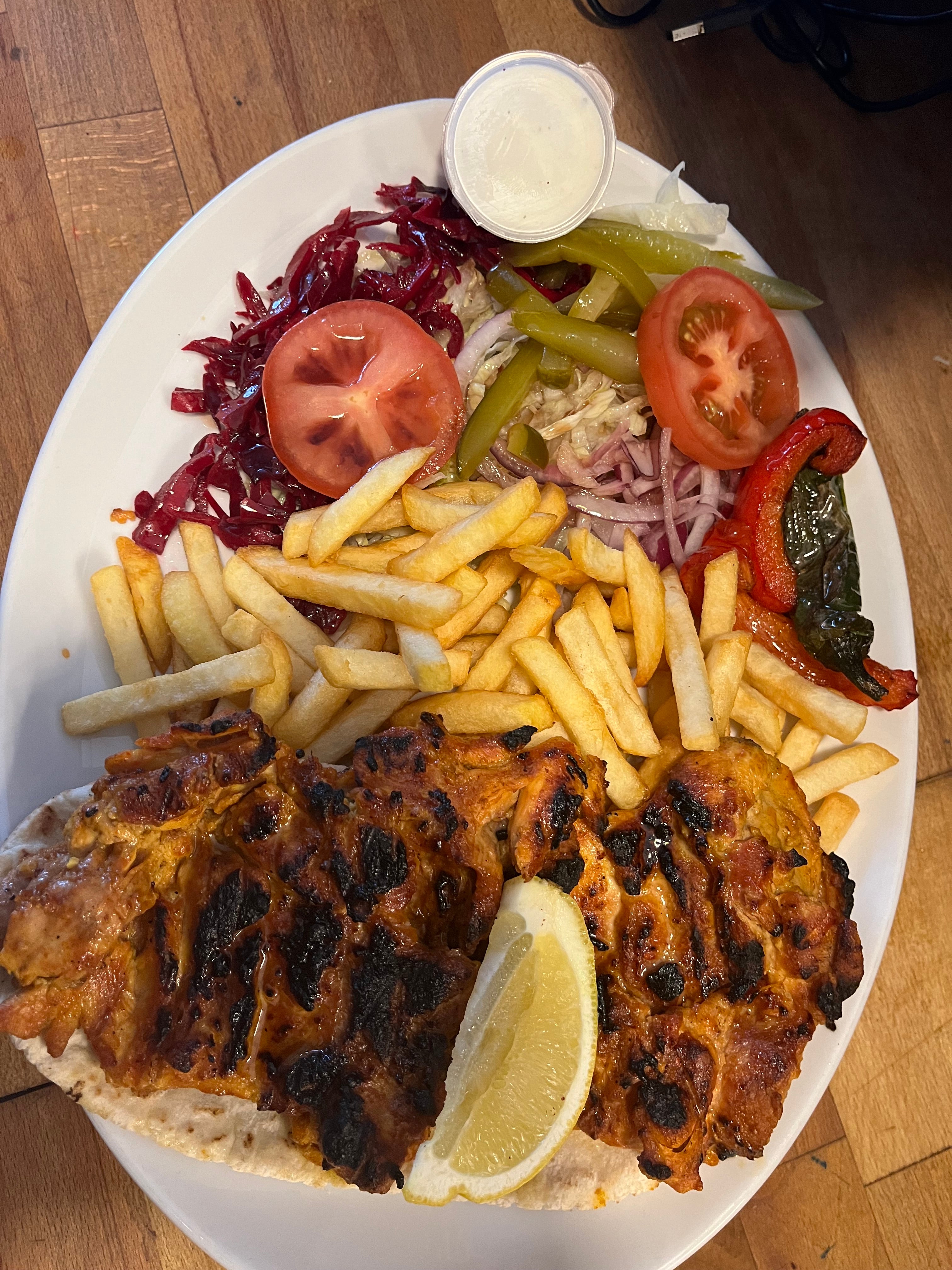 Half Chicken + Chips + Salad