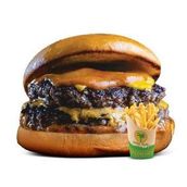 Smash Beef Burger With Fries