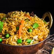 Vegetable Bucket Biryani Serves 4