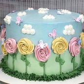 Pink Flower Cake 1