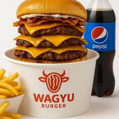 Rare Wagyu Burger Meal