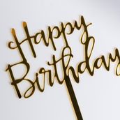 Happy Birthday Gold Topper