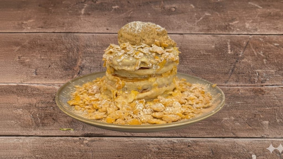 Cereal swirl pancakes