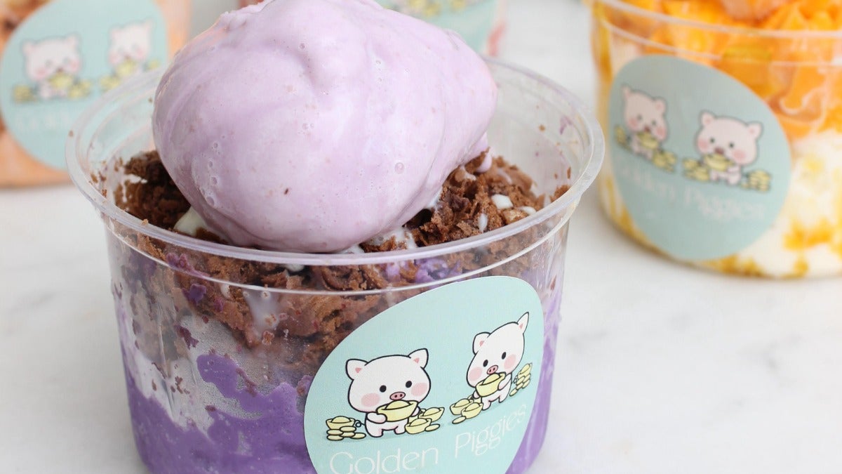 Taro and Ube Bingsu