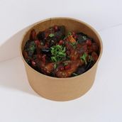 Eggplant Hamsa With Pomegranate Molasses