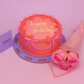 Pink Ribbon with flower