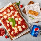 Margherita & Croquette of Potato & Drink 