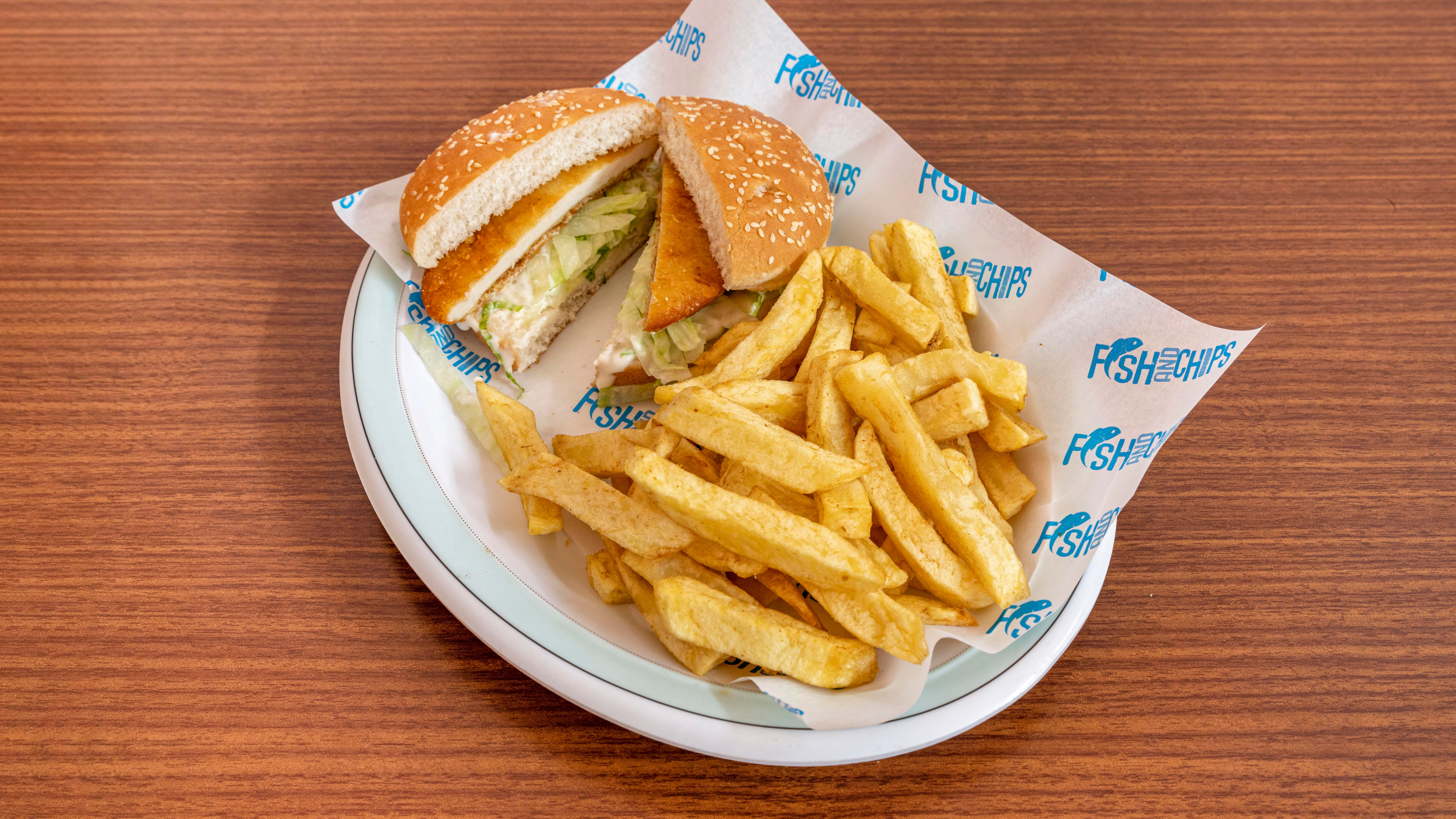 Chicken Steak Burger Meal halal