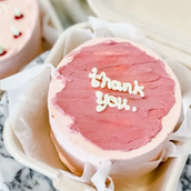 Bento Cake With Thank You Message. Mix Chocolate Vanilla