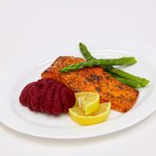 Salmon With Mashed Beetroot