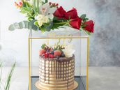 Chocolate Cake With Flowers