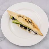 Labneh and Vegetables Sandwich