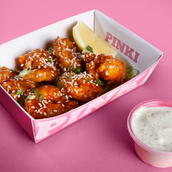 Sweet chili shrimp burger