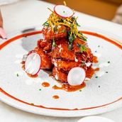 Maple glazed shrimp