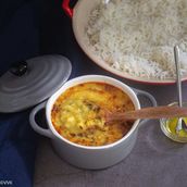 Steamed Rice With Dal Tadka