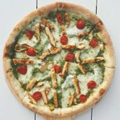 Creamy Pesto Chicken Pizza