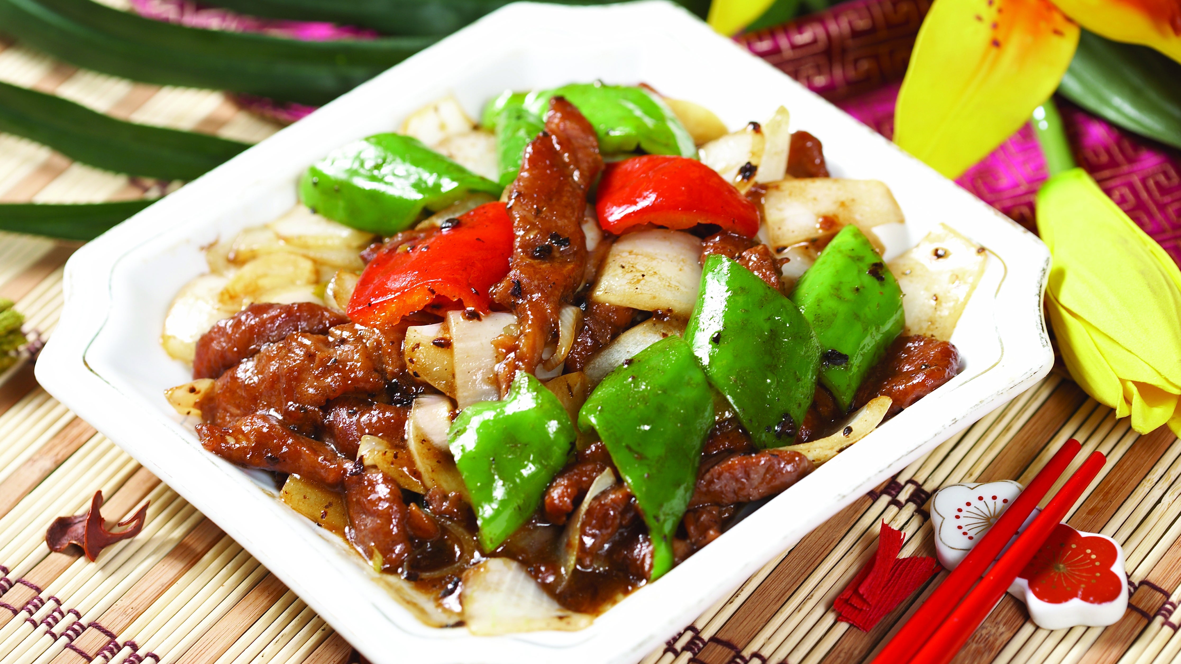 Stir-fry Beef in Black Bean Sauce 豉椒牛肉