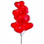 12 Heart Latex Balloons 