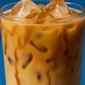 Iced caramel latte