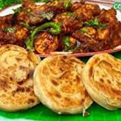 Bun parotta + Mutton uppukari