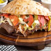 Meat Doner Round Bread