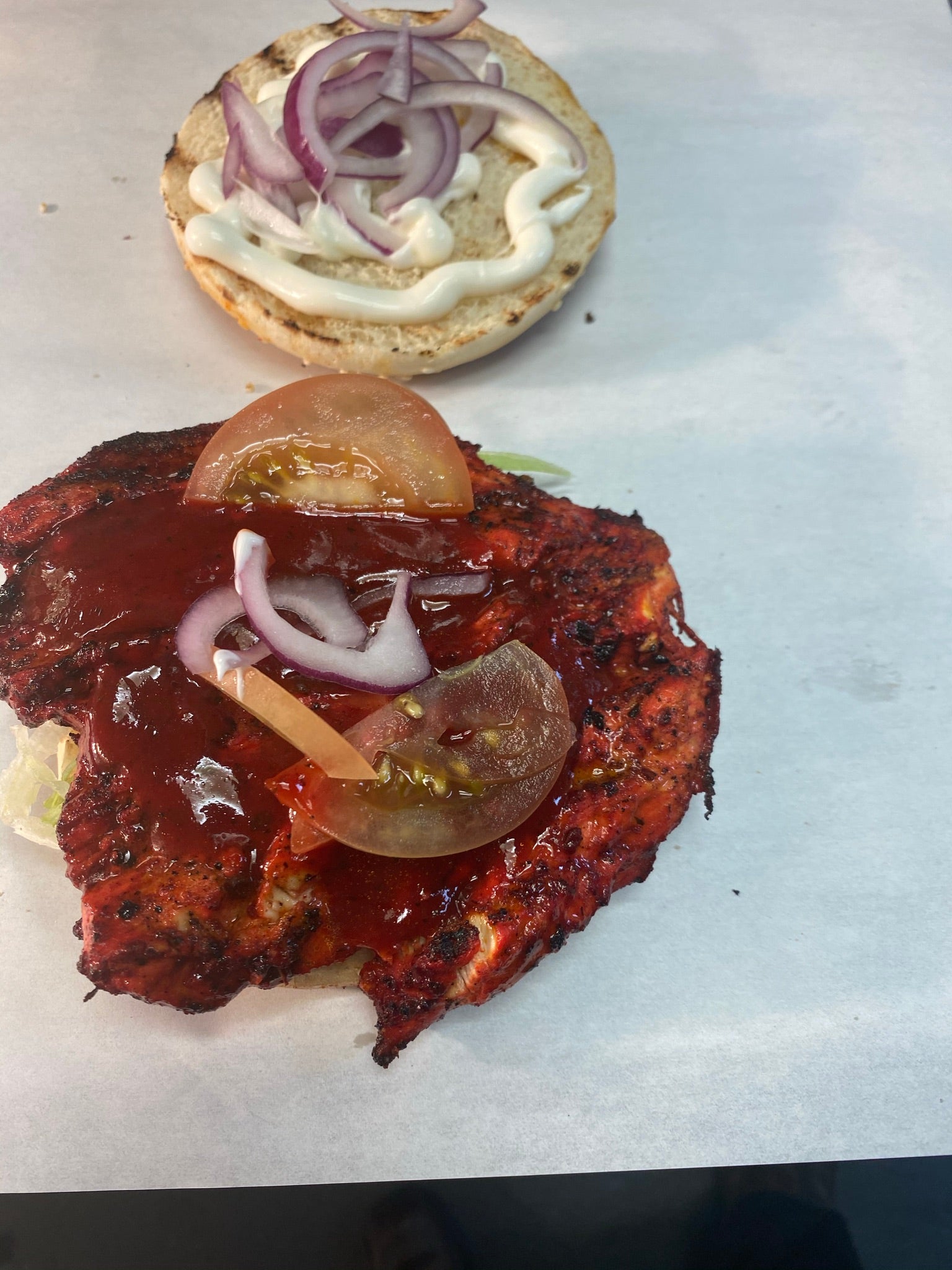 Chicken Grill Flame Burger
