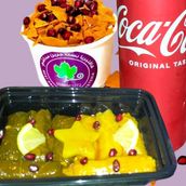 Mix Mahashi With Fattah Bread And Coca Cola 
