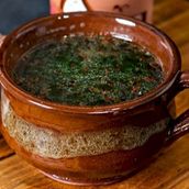 Molokhia With Fried Meat