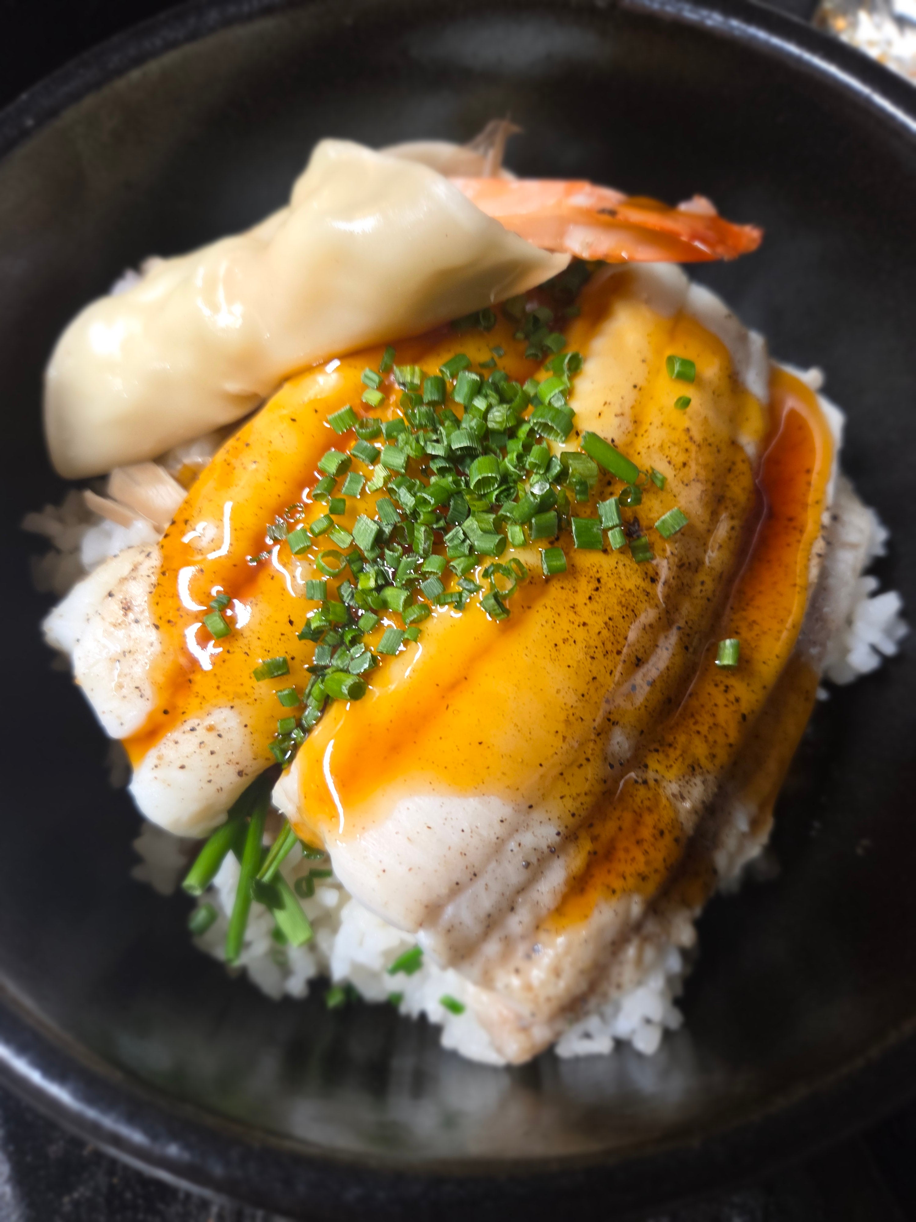 Pan fried lemon sole bibimbab