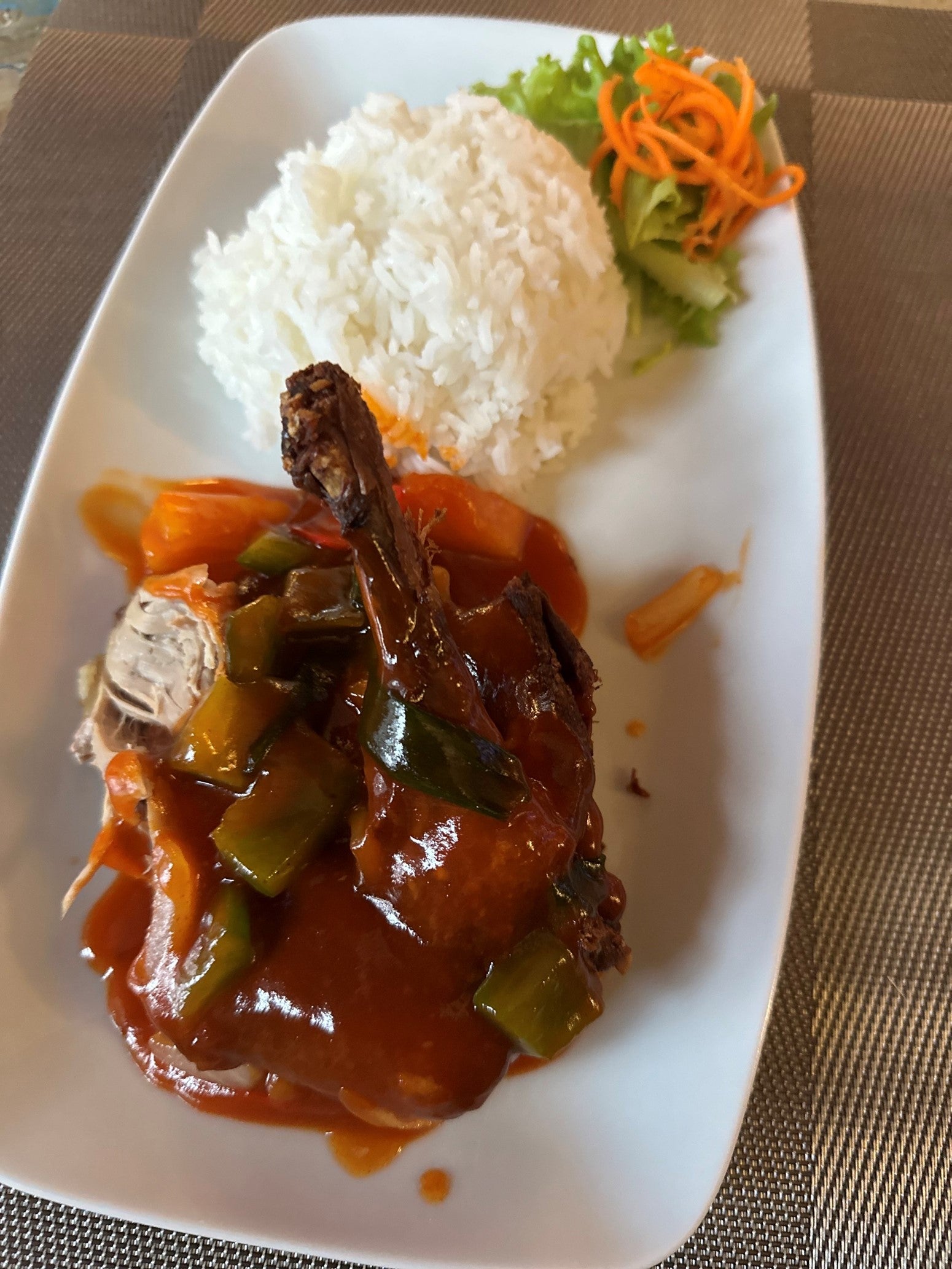 Leg of Aromatic Duck with Sweet and Sour