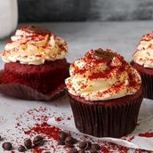 Red velvet nutella cupcake