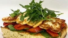 Halloumi & Roasted Peppers Focaccia 