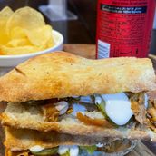 Pulled Chicken Panuozzo With Side And Soft Drink