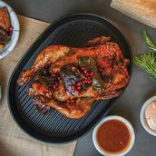 Chicken stuffed with dolma