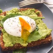 Brown Bread With Avocado & Poached Egg