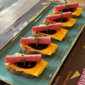 Piqueos Navidenos con Rosa rock Salame ( 4 Pcs)