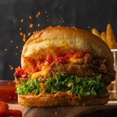 Fire Cheetos Chicken Burger