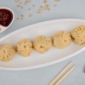 Veg Momos (Steam/fried/Pan fried)-6pcs