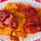 Half Fried Chicken with Rice