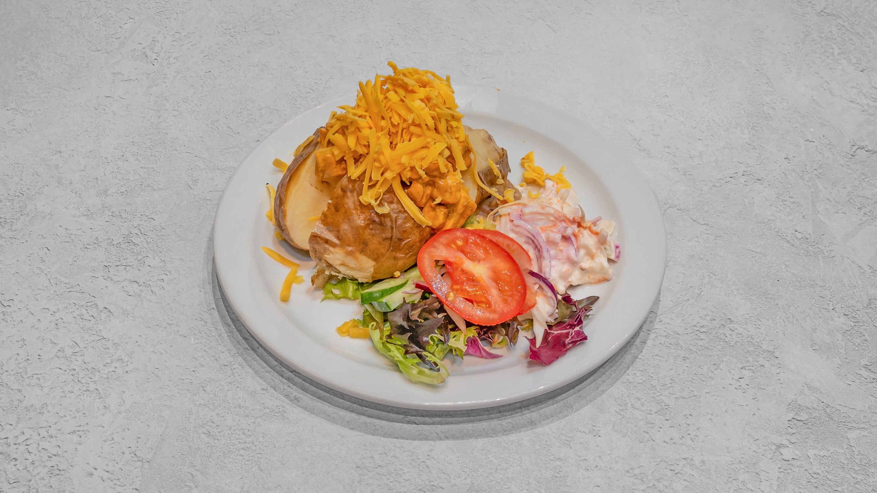 Baked Potato with Three Fillings