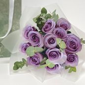 12 Purple Roses Bouquet