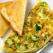 Broccoli Omelette With Bread